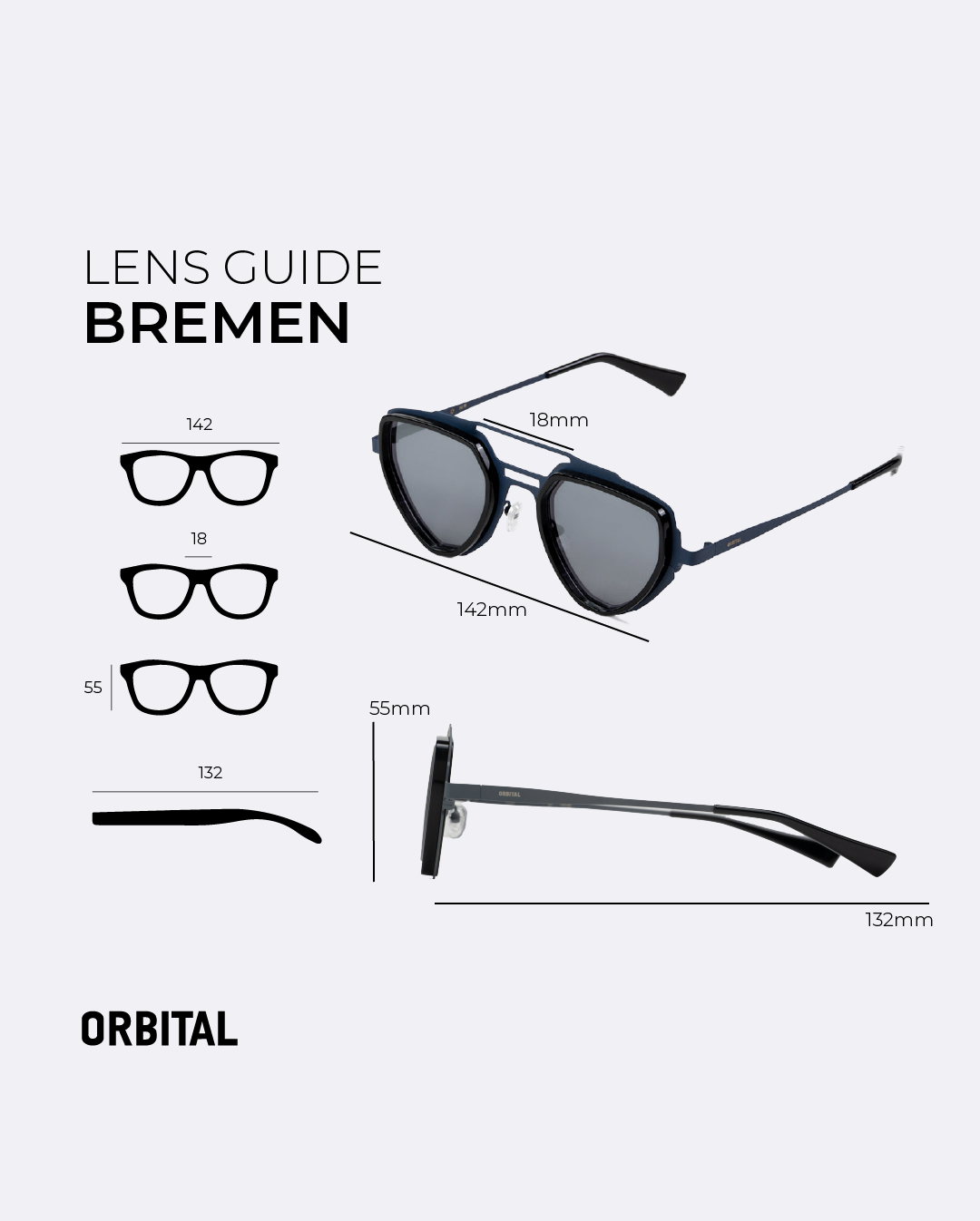 Lente de sol BREMEN ORBITAL