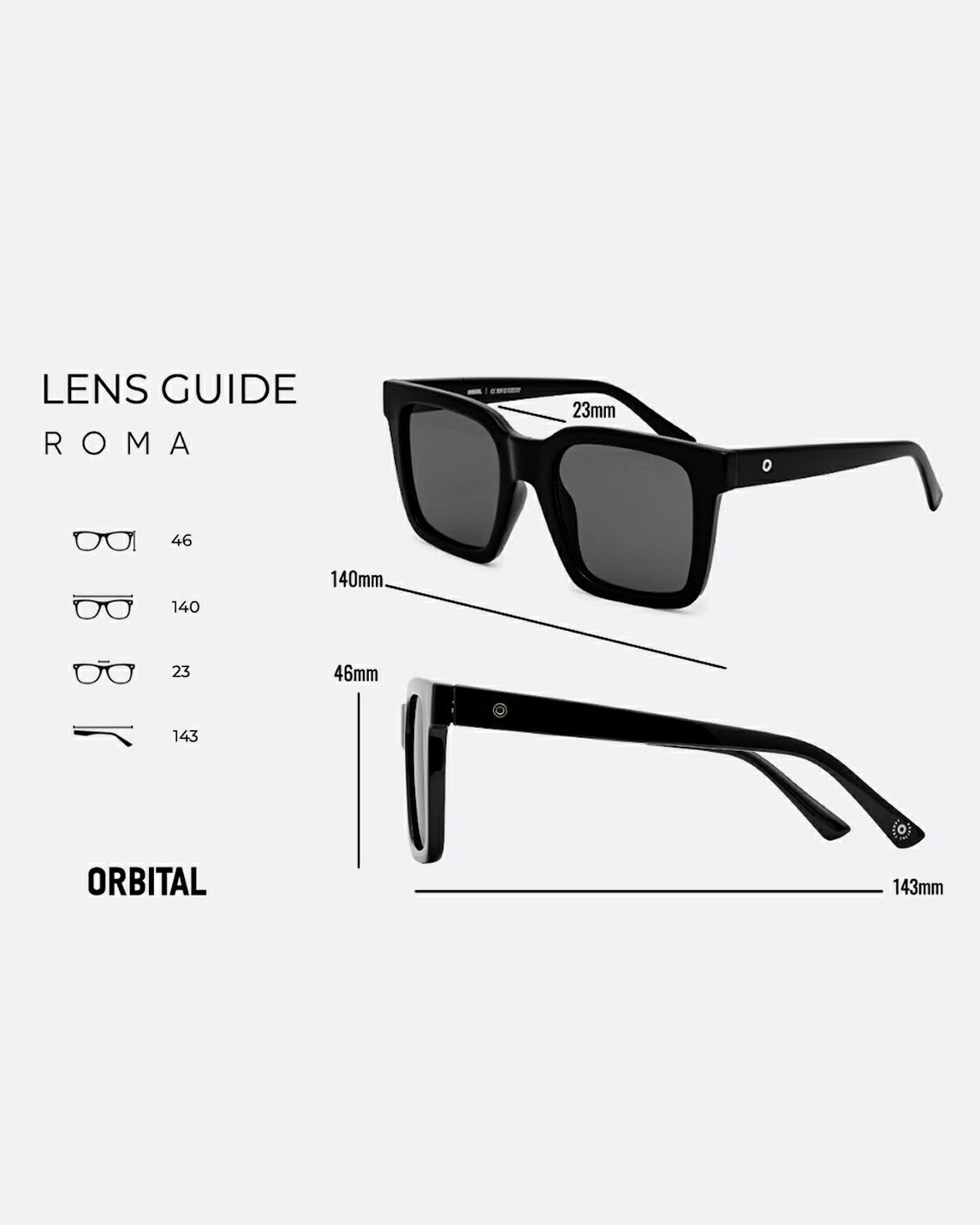 Lente de sol ROMA ORBITAL