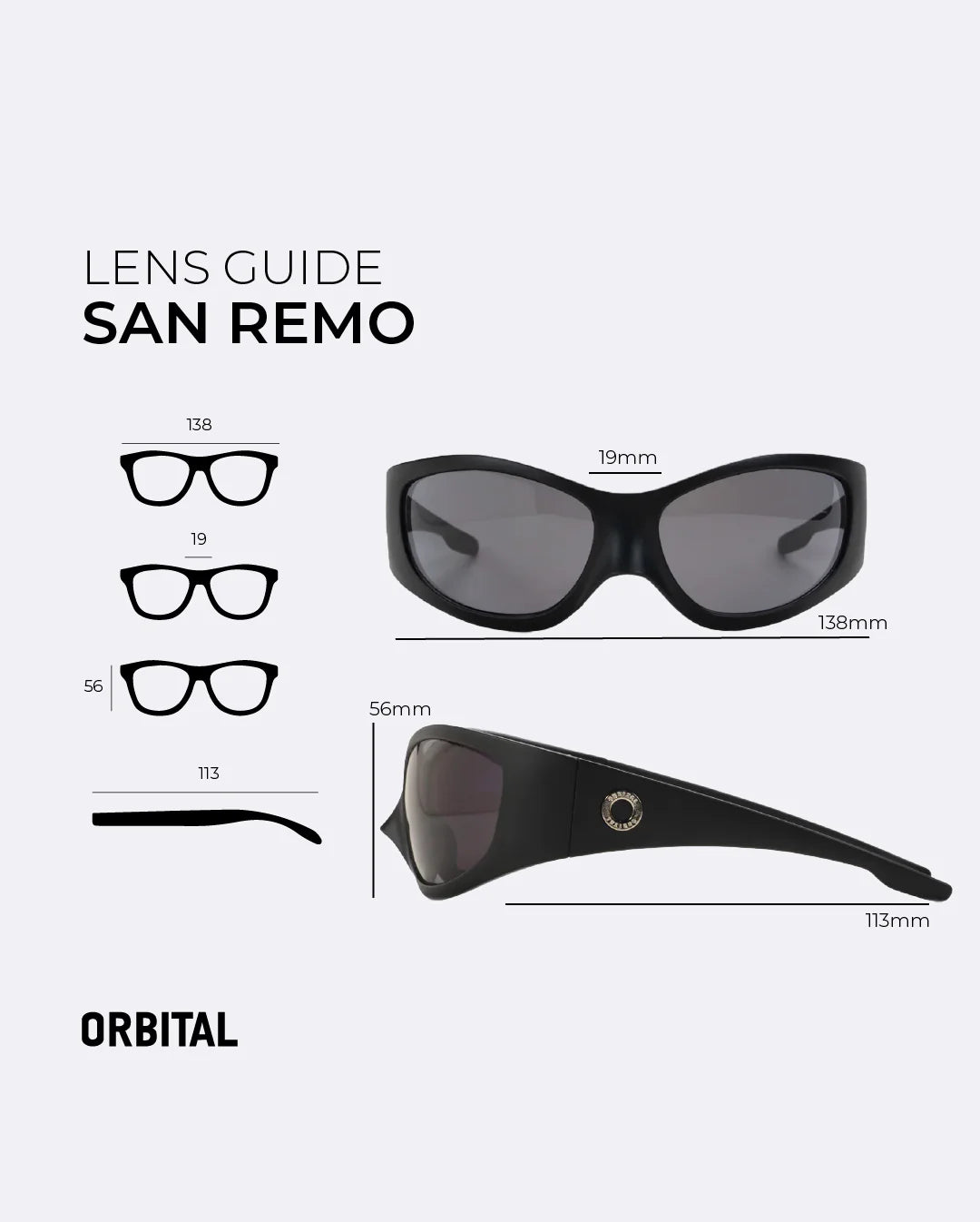 Lente de sol SAN REMO ORBITAL