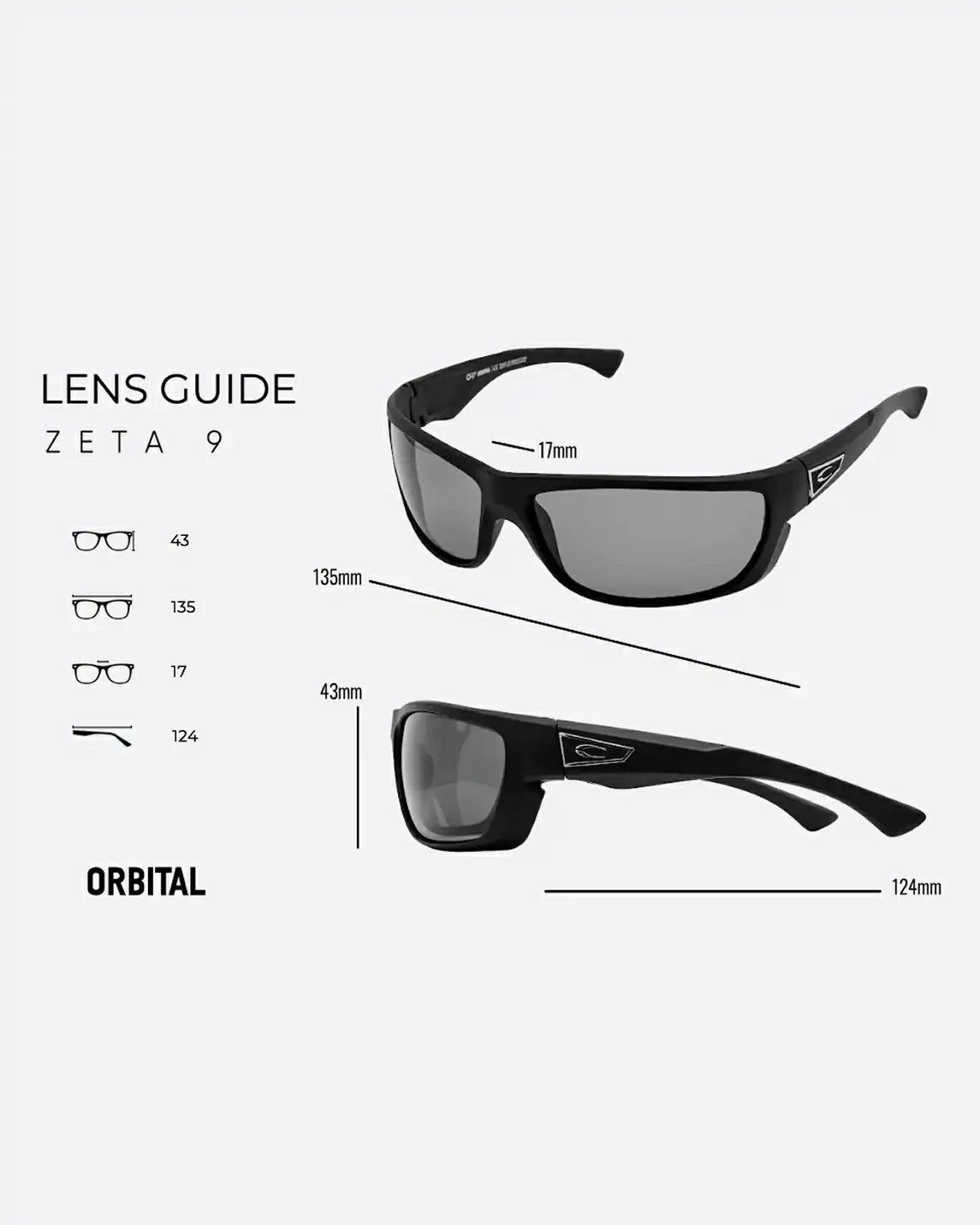 Lente de sol ZETA 9 ORBITAL